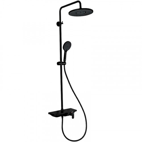 Душевая система Gappo G2495-5 Черная матовая латунь на стену