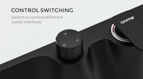 Душевая система Gappo G2495-5 Черная матовая латунь на стену