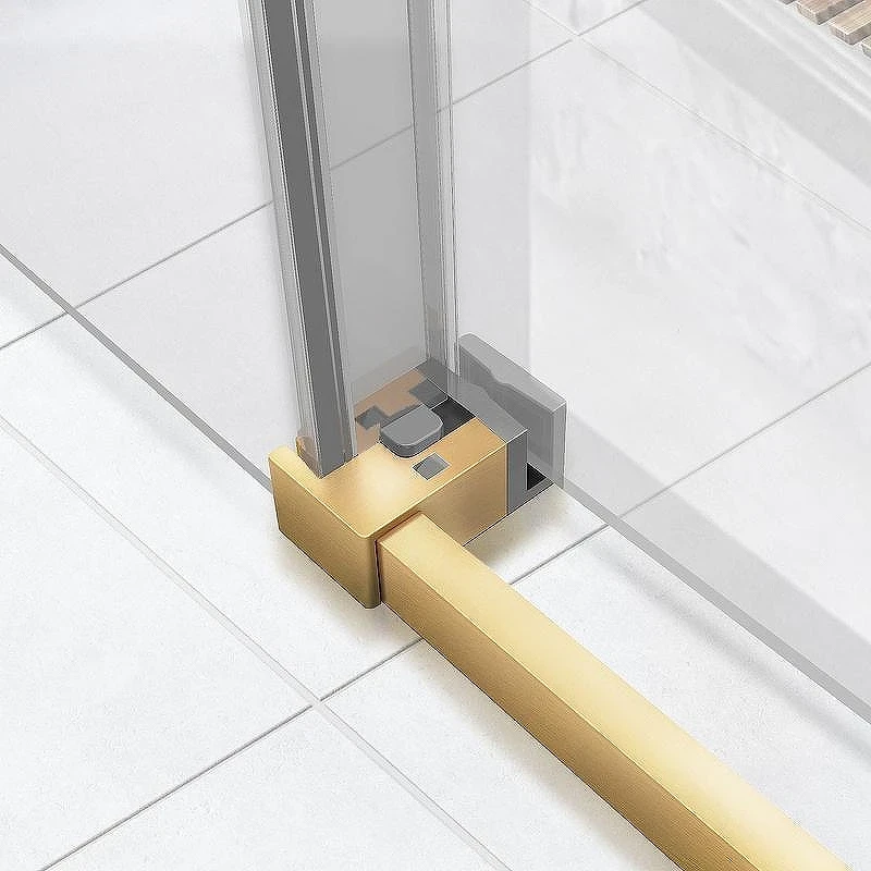 Душевой уголок Vincea Slim Soft 140x100 VSR-1SS1014CLG профиль Брашированное золото стекло прозрачное