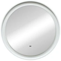 Зеркало Art&Max Napoli AM-Nap-800-DS-F-White с подсветкой с бесконтактным выключателем Белое матовое МДФ / ЛДСП, стекло