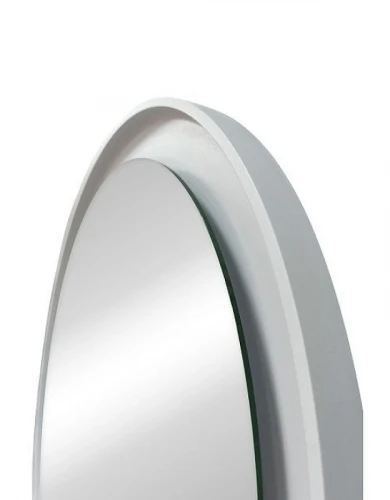 Зеркало Art&Max Napoli AM-Nap-800-DS-F-White с подсветкой с бесконтактным выключателем Белое матовое МДФ / ЛДСП, стекло