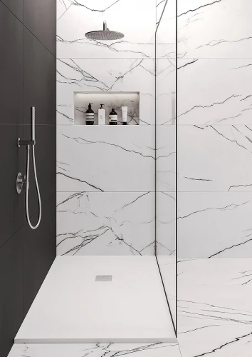 Душевой поддон из искусственного камня Starohome Solid 120х70 1237418 White Matt