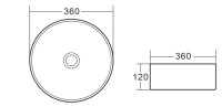 Раковина-чаша BelBagno 36 BB1357 Белая фаянс накладная