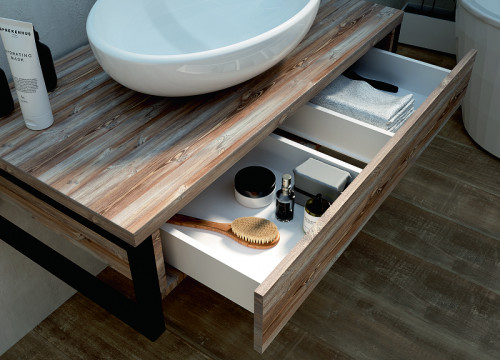 Тумба под раковину 1MarKa Grunge Loft 70П Ц0000015941 подвесная Дуб Намибия МДФ / ЛДСП