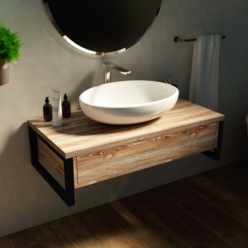 Тумба под раковину 1MarKa Grunge Loft 70П Ц0000015941 подвесная Дуб Намибия МДФ / ЛДСП