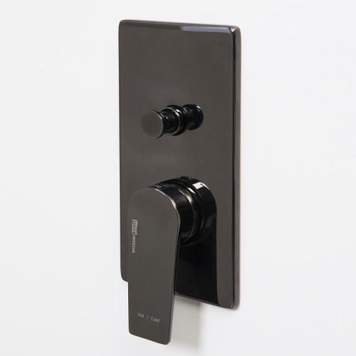 Смеситель для душа WasserKRAFT Glan 6661 Черный глянцевый латунь встраиваемый