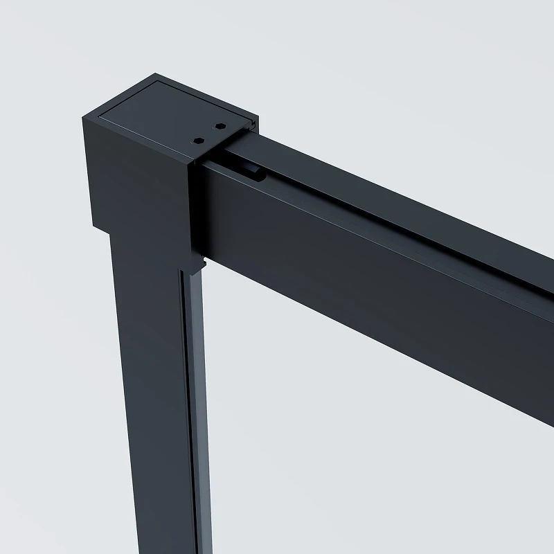 Душевой уголок Vincea Soft 2 120x80 VSR-3SO28012CLB профиль Черный стекло прозрачное