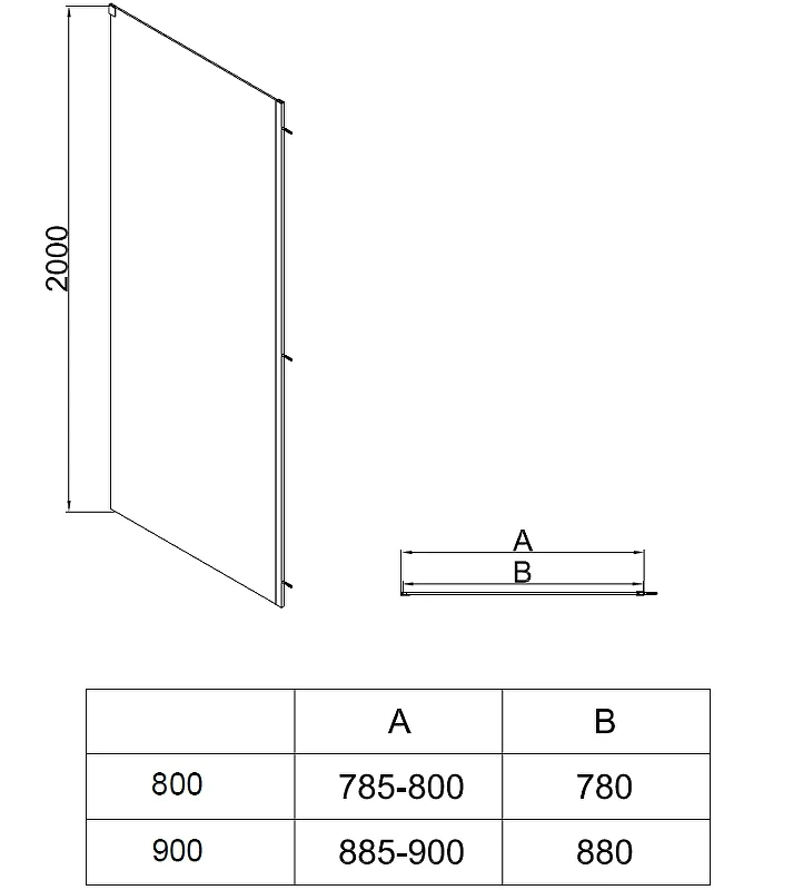 Душевой уголок Vincea Soft 2 120x80 VSR-3SO28012CLB профиль Черный стекло прозрачное