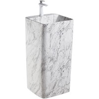 Раковина SantiLine 42 SL-4005MM Мрамор матовый фаянс напольный