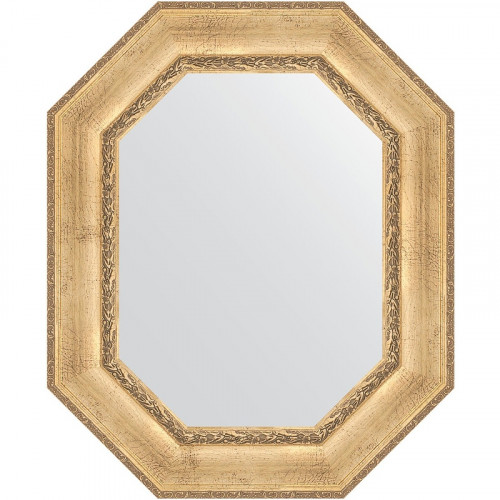 Зеркало Evoform Polygon 82х67 BY 7262 в багетной раме - Состаренное серебро с орнаментом 120 мм стекло