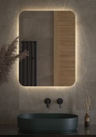 Зеркало Defesto Opti 60x80 DF 2807 с подсветкой 25W-4500К/Без выключателя/Нейтральный белый свет