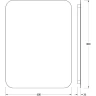 Зеркало Defesto Opti 60x80 DF 2807 с подсветкой 25W-4500К/Без выключателя/Нейтральный белый свет