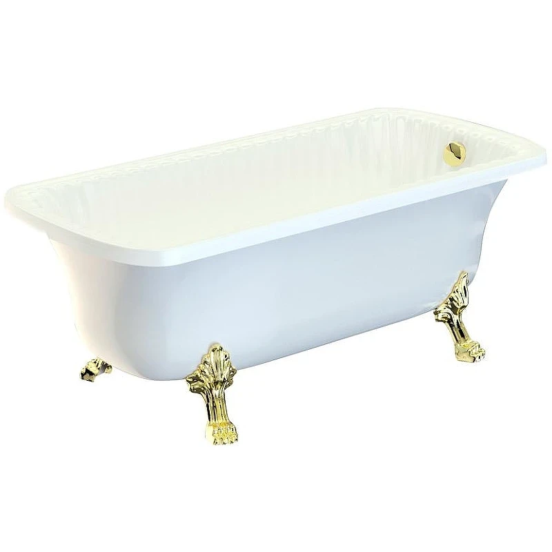 Ванна из искусственного камня Migliore Olivia 174x80 24393 ножки Leone Lux Золото