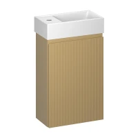 Тумба с раковиной Wellsee WC Area 40 L 221803002 подвесная цвет Бежевый матовый