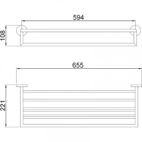 Полка для полотенец Nofer Niza 16853.N Черная