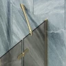 Шторка для ванны Maybah Glass MGV-658-3 690х1400 поворотная с добором Золото стекло бронзовое матовое