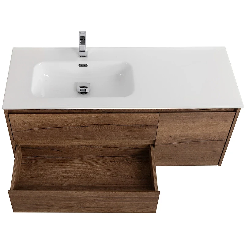Тумба под раковину BelBagno Kraft 100 L KRAFT-1000-2C-1A-SO-RT-L подвесная Rovere Tabacco МДФ / ЛДСП