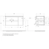 Тумба под раковину BelBagno Kraft 100 L KRAFT-1000-2C-1A-SO-RT-L подвесная Rovere Tabacco МДФ / ЛДСП