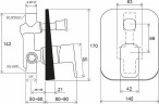 Смеситель для душа Ravak 10° Free-TD F 061.00 X070134 Хром латунь встраиваемый