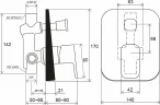 Смеситель для душа Ravak 10° Free-TD F 061.00 X070134 Хром латунь встраиваемый