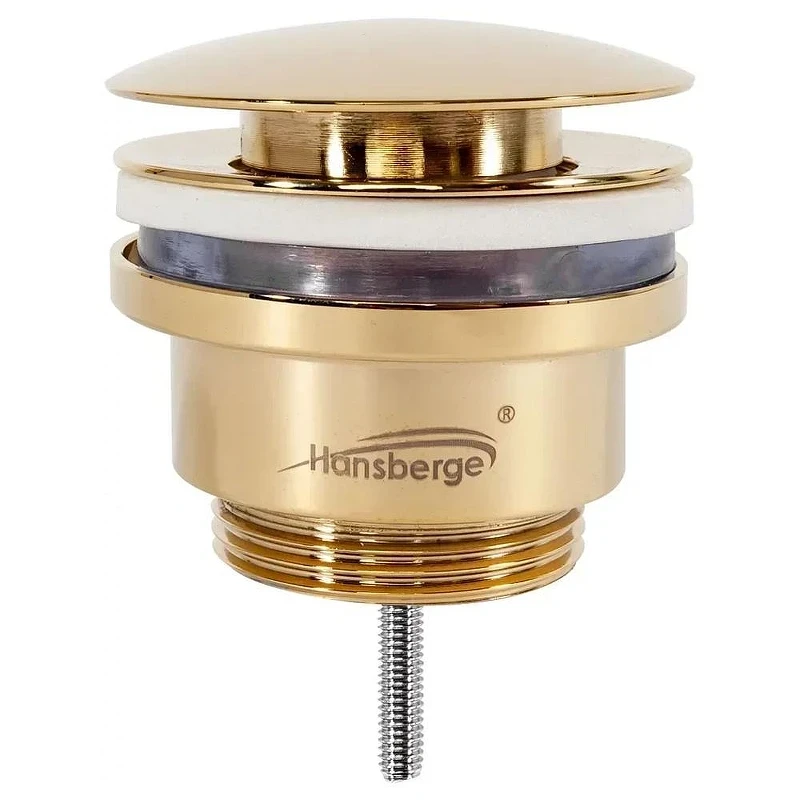 Донный клапан Hansberge H107GO click-clack цвет Золото глянцевое