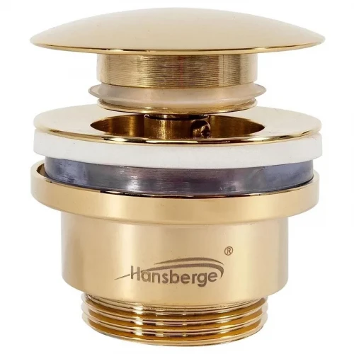 Донный клапан Hansberge H107GO click-clack цвет Золото глянцевое
