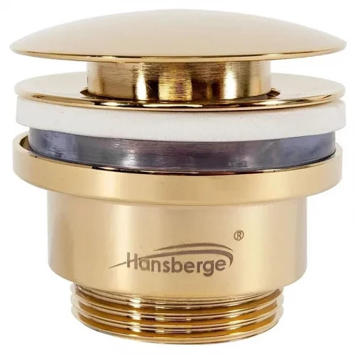 Донный клапан Hansberge H107GO click-clack цвет Золото глянцевое