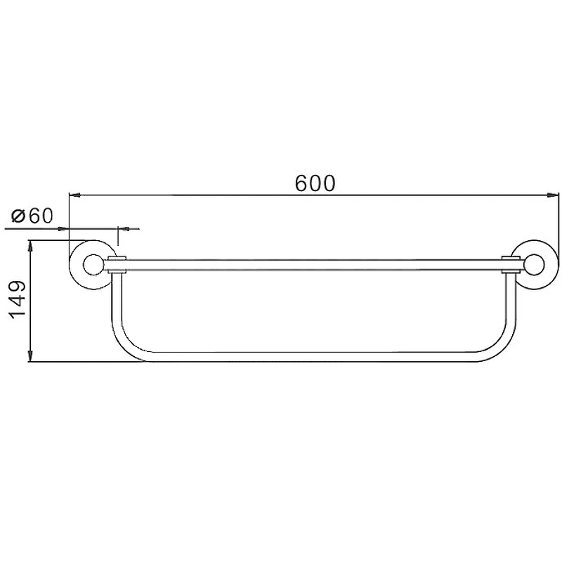Полка для полотенец Frap F302 F30224 Черная матовая