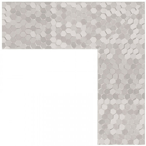 Зеркало Evoform Definite 146х56 BY 3115 в багетной раме - Соты алюминий 70 мм стекло