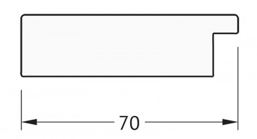 Зеркало Evoform Definite 146х56 BY 3115 в багетной раме - Соты алюминий 70 мм стекло
