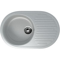 Кухонная мойка Ulgran Classic U-107-310 Серая искусственный камень (литьевой мрамор) встраиваемый