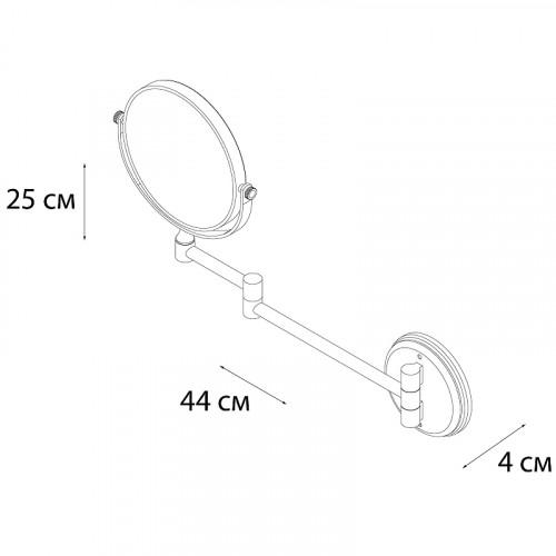 Косметическое зеркало Fixsen Hotel FX-31021F Графит