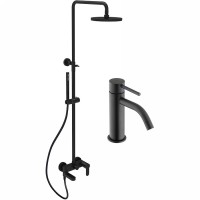 Комплект смесителей Paffoni Light KITCOL632NO71 Черный матовый латунь
