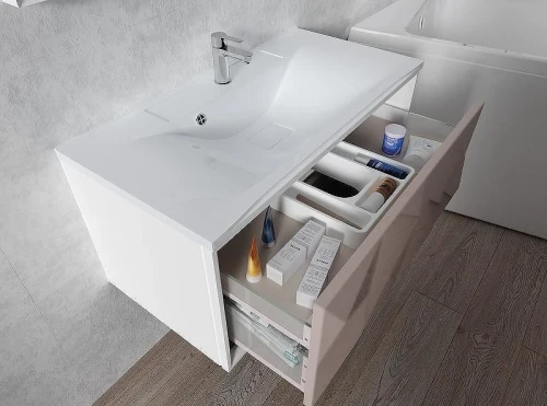 Тумба под раковину Marka One Romb 90П У67847 подвесная White