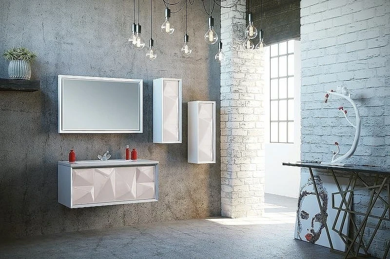 Тумба под раковину Marka One Romb 90П У67847 подвесная White