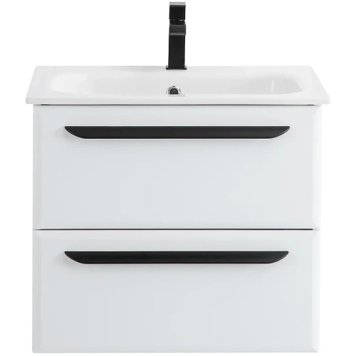 Тумба под раковину Cezares Eco-Cer 60 ECO-CER-600-2C-SO-BL подвесная Bianco Lucido без ручек МДФ / ЛДСП