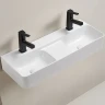 Раковина CeramaLux 80 78694 Белая глянцевая фаянс подвесная
