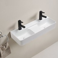 Раковина CeramaLux 80 78694 Белая глянцевая фаянс подвесная