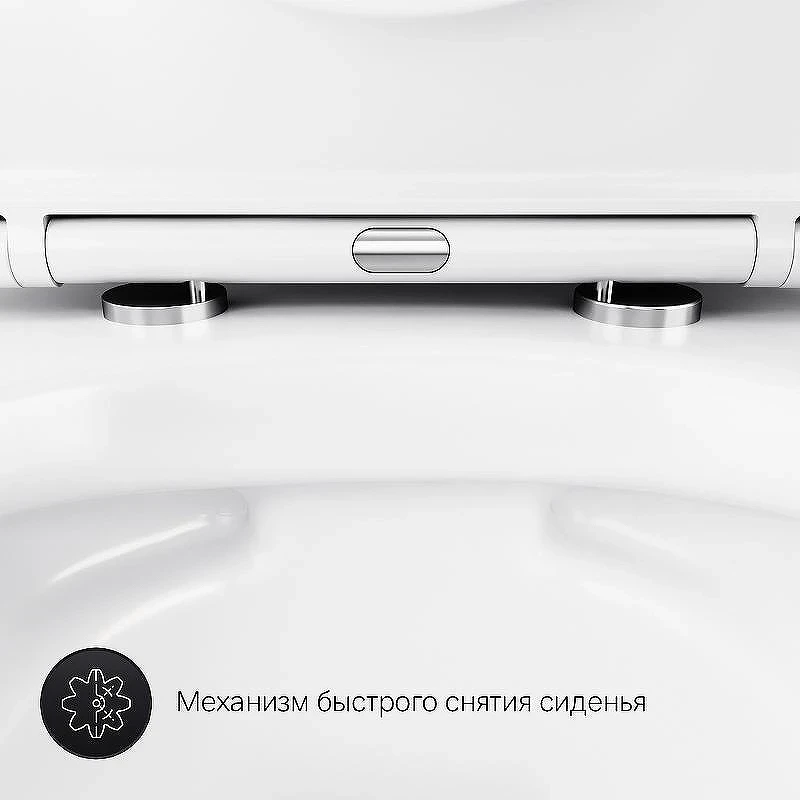 Комплект унитаза с инсталляцией AM.PM Sense FlashClean IS110151.741701 с сиденьем Микролифт и клавишей смыва Хром глянцевый