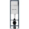 Комплект унитаза с инсталляцией AM.PM Sense FlashClean IS110151.741701 с сиденьем Микролифт и клавишей смыва Хром глянцевый