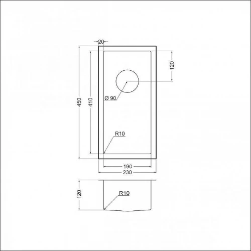 Кухонная мойка Emar PVD 23 EMB-126A PVD цвет Nano Golden