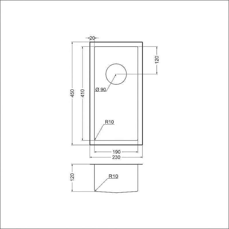 Кухонная мойка Emar PVD 23 EMB-126A PVD цвет Nano Golden