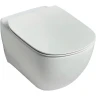 Унитаз с инсталляцией Ideal Standard Tesi PR386801 с сиденьем Микролифт и клавишей смыва Хром