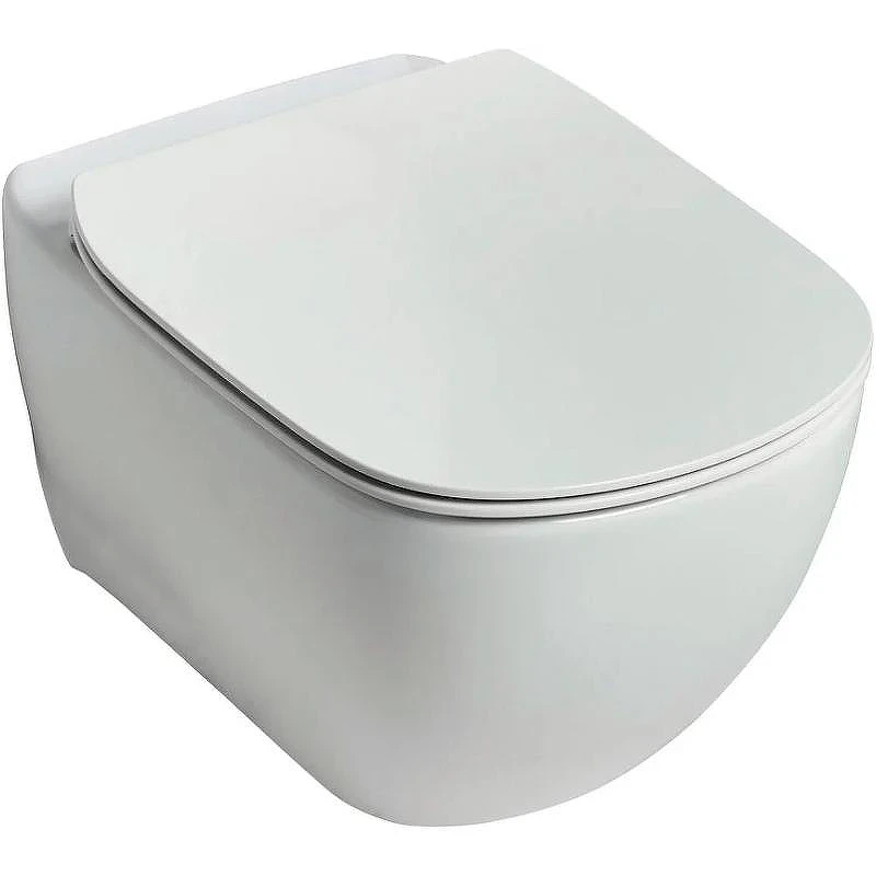 Унитаз с инсталляцией Ideal Standard Tesi PR386801 с сиденьем Микролифт и клавишей смыва Хром