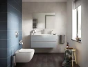 Унитаз с инсталляцией Ideal Standard Tesi PR386801 с сиденьем Микролифт и клавишей смыва Хром