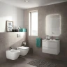 Унитаз с инсталляцией Ideal Standard Tesi PR386801 с сиденьем Микролифт и клавишей смыва Хром