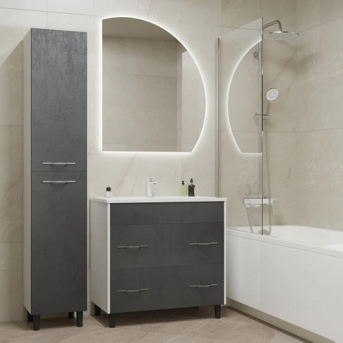 Тумба под раковину Mixline Сура 80 555077 цвет Белый Графит