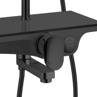 Душевая система WeltWasser WW DP 1020 BL 10000003186 Черная латунь на стену