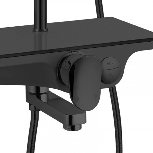 Душевая система WeltWasser WW DP 1020 BL 10000003186 Черная латунь на стену