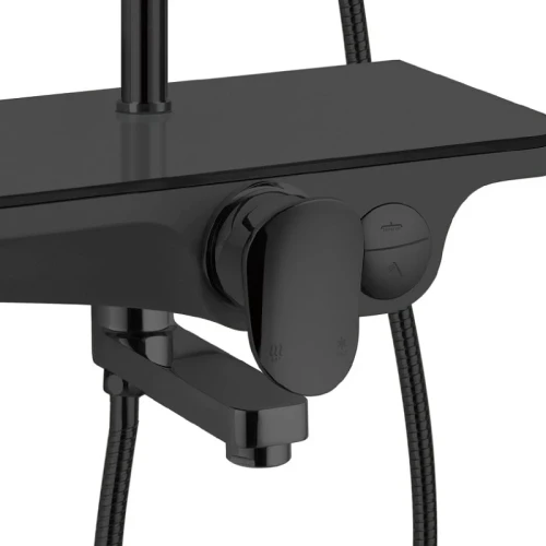 Душевая система WeltWasser WW DP 1020 BL 10000003186 Черная латунь на стену